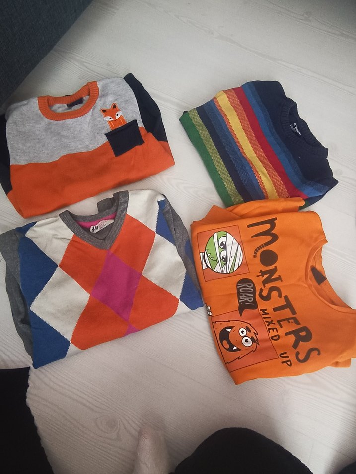 Erkek Çocuk Renkli Uzun Kollu Örgü Kazaklar - Görsel 3