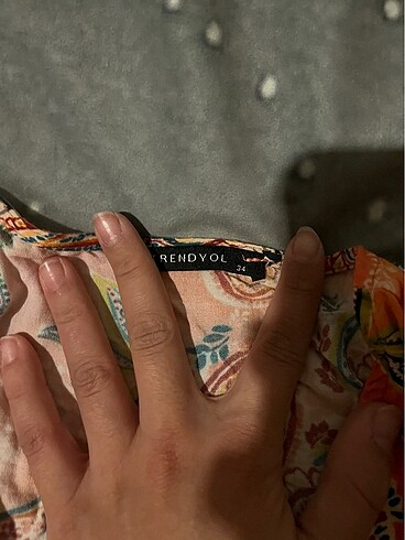 xs Beden Trendyol milla etnik desenli crop