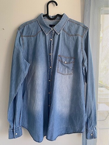 Uzun kollu kot gömlek denim mavi jeans manuka suud collection ma