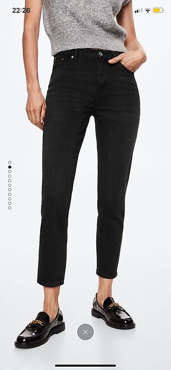 Mango siyah mom fit jean