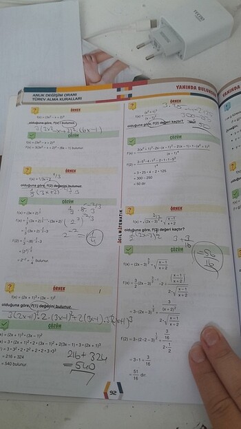 Beden Renk Acil matematik Limit Türev fasikül