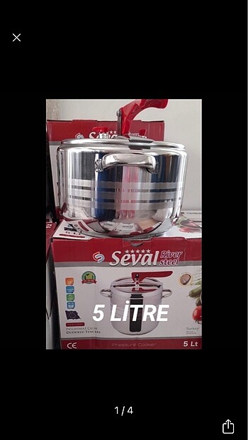 SEVAL 5 LİTRE DÜDÜKLÜ TENCERE