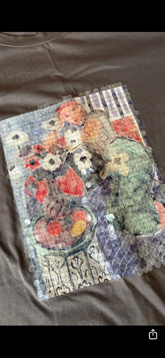 Pul detaylı tişört - Görsel 4