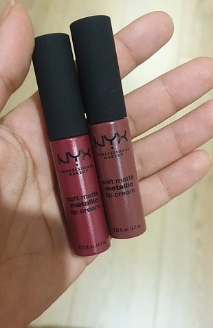 nyx soft matte likit ruj. ikisi birlikte