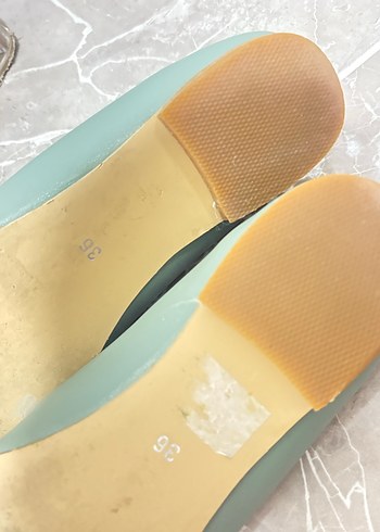 Turkuaz Tokalı Kadın Topuklu Babet - Görsel 4