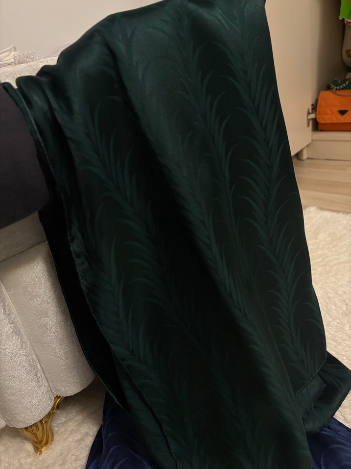 Kadın mavi Şal - Koyu Haki - Görsel 3