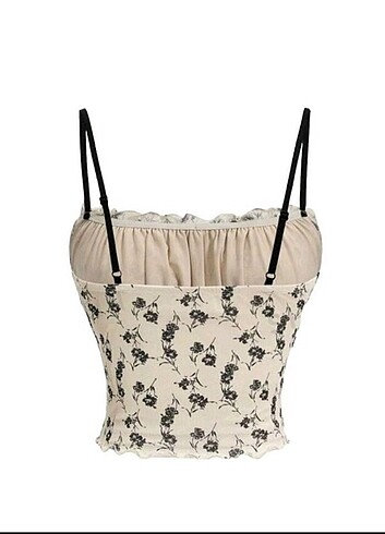 Sheinside shein çiçekli crop bluz