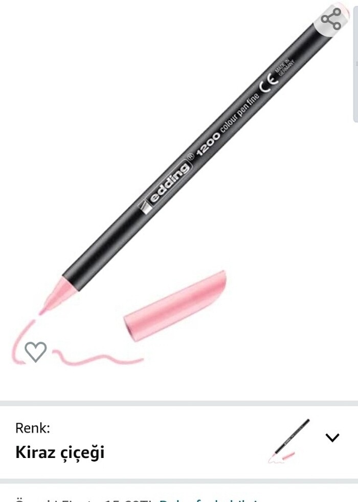 Pembe keçeli kalem  - Görsel 2