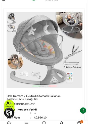 Gri 3 Fonksiyonlu Bebek Ana Kucağı - Görsel 3