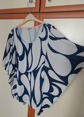 36 Beden Zebra Desenli Şık Bluz