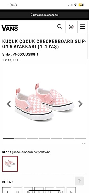 Vans ayakkabı