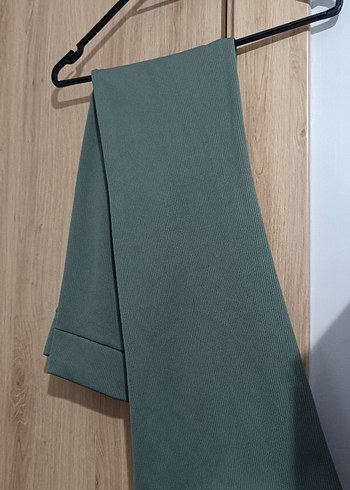 Kadın Haki Fitilli İspanyol Paça Tayt - Görsel 2