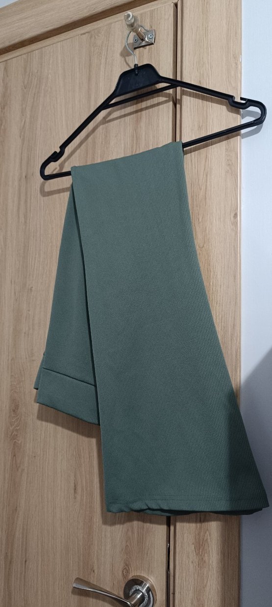 Kadın Haki Fitilli İspanyol Paça Tayt - Görsel 2