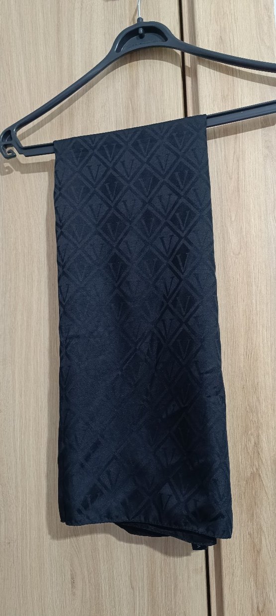 Camellia İpeksi Jakar V Desen Siyah Şal - Görsel 2