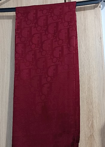 Dior Bordo Jakar Şal - Görsel 2
