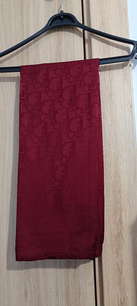 Dior Bordo Jakar Şal - Görsel 2