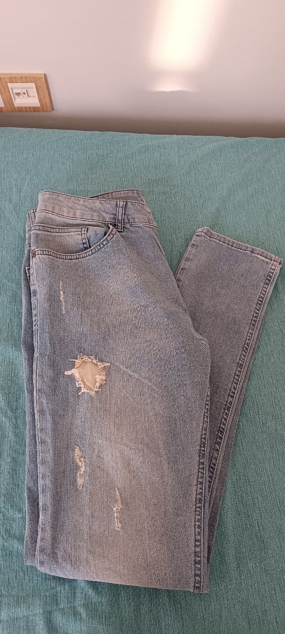 Skınny Fit Düğmeli Denim Pantolon - Görsel 2