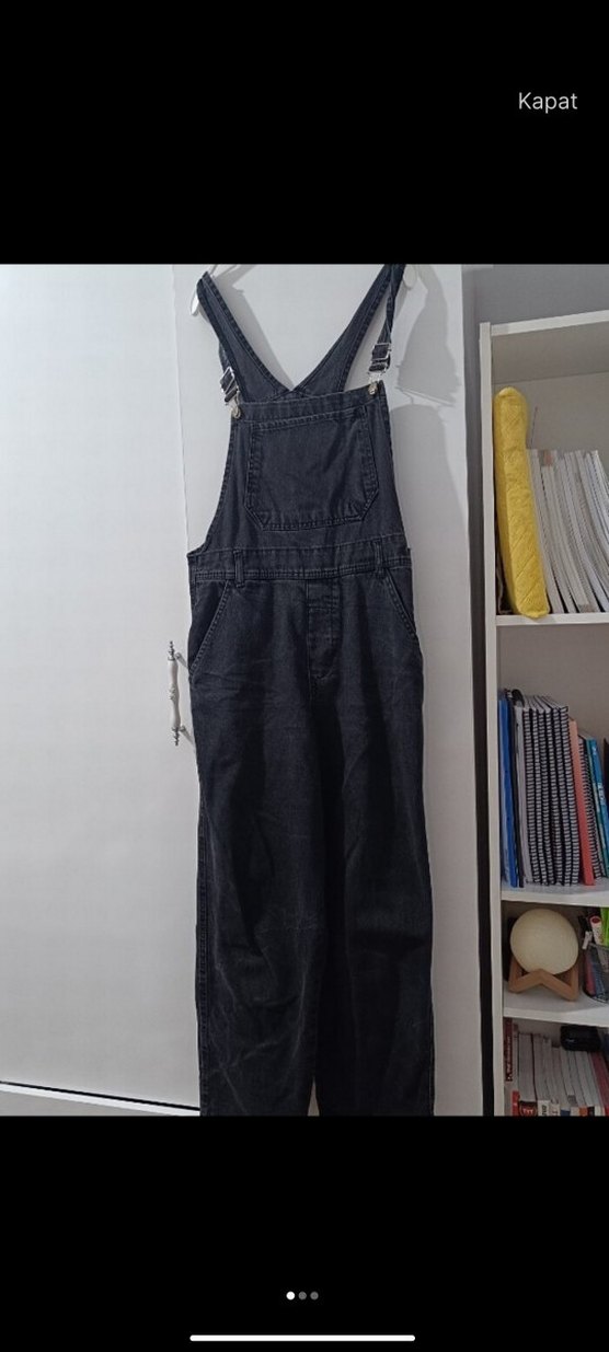 Siyah Kot Tulum - Görsel 2