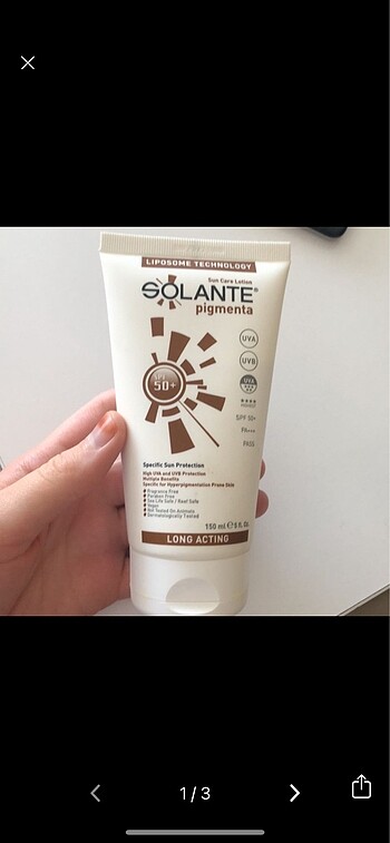 Solante güneş kremi