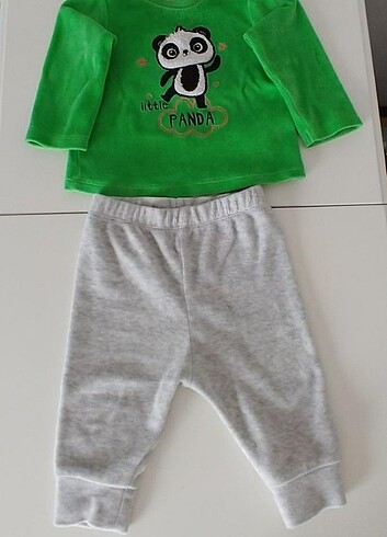 6 Ay Beden yeşil Renk Lcw polar bebek takım