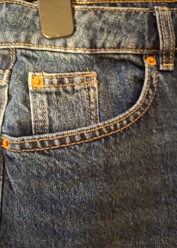 Kadın Mavi Denim Mini etek. M&S,beden 6.Yeni -etiketli. - Görsel 5