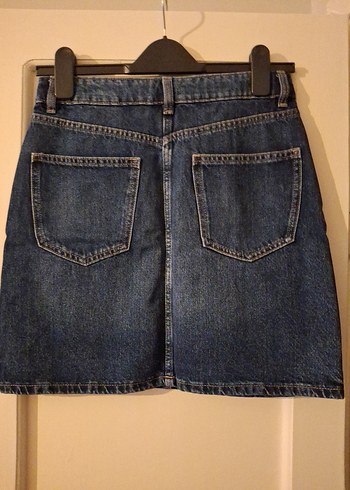 Kadın Mavi Denim Mini etek. M&S,beden 6.Yeni -etiketli. - Görsel 2
