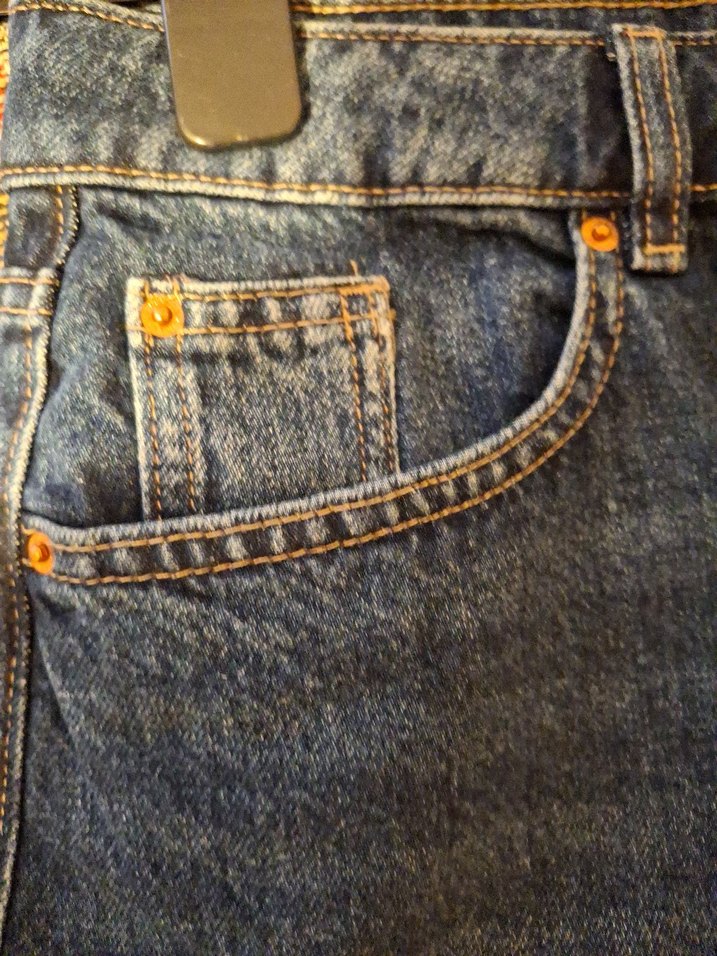 Kadın Mavi Denim Mini etek. M&S,beden 6.Yeni -etiketli. - Görsel 5