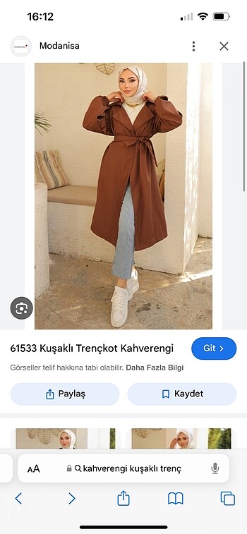 Zara kahverengi trençkot