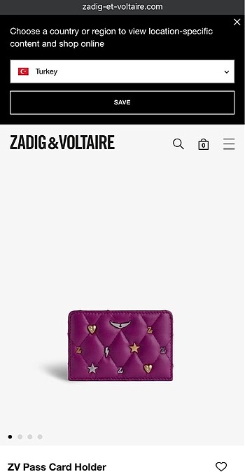 Zadig&Voltaire Glam Serisi Fuşya 0Deri Kartlık - Görsel 6