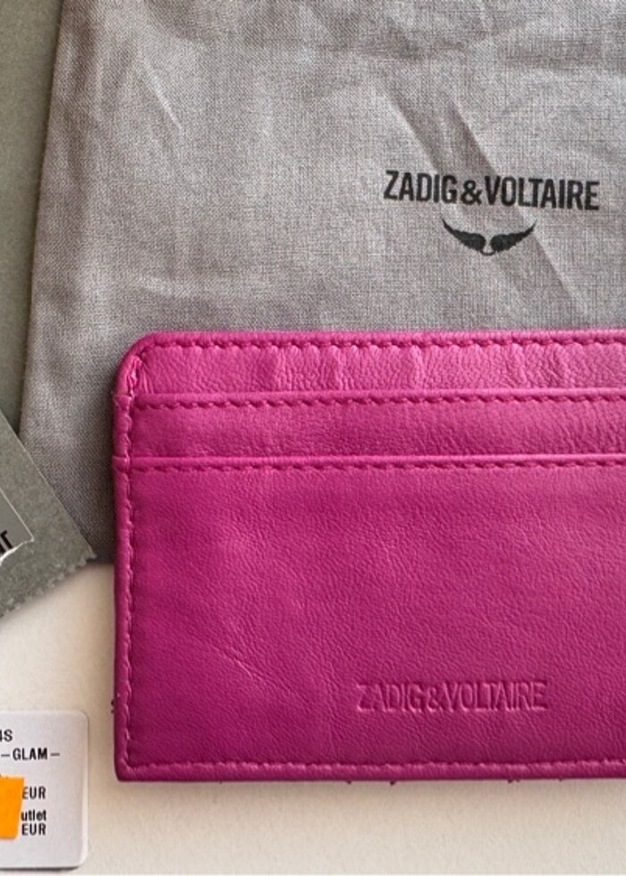 Zadig&Voltaire Glam Serisi Fuşya 0Deri Kartlık - Görsel 3
