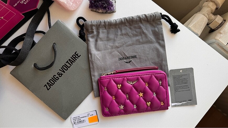 Zadig&Voltaire Glam Serisi Fuşya 0 Deri Kartlık - Görsel 2