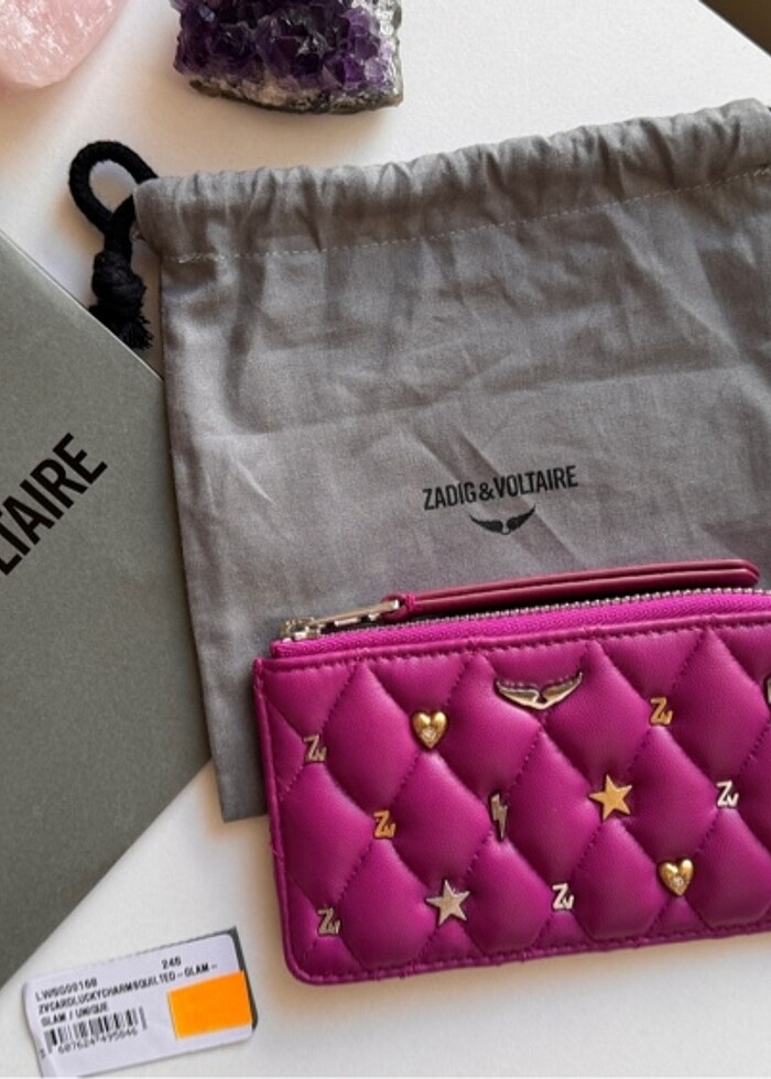 Zadig&Voltaire Glam Serisi Fuşya 0 Deri Kartlık - Görsel 2