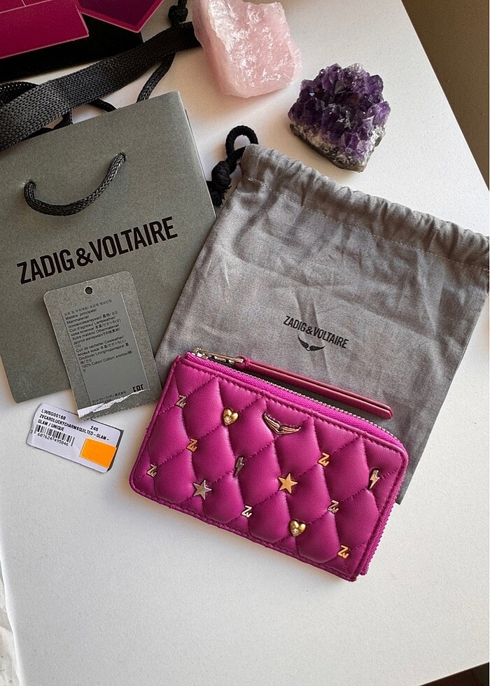 Zadig&Voltaire Glam Serisi Fuşya 0 Deri Kartlık - Görsel 4