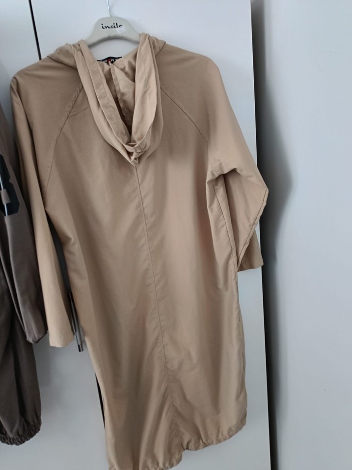 Bej Kadın Uzun Fermuarlı Trençkot - Görsel 2