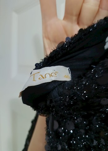 Uzun Siyah Gotik Kürklü Abiye Elbise - Görsel 6