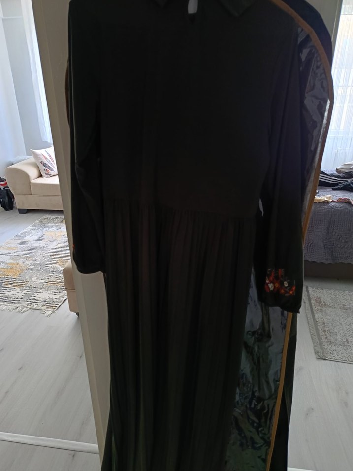 Diger Kadın Gri Uzun Kollu Uzun Elbise - Görsel 2