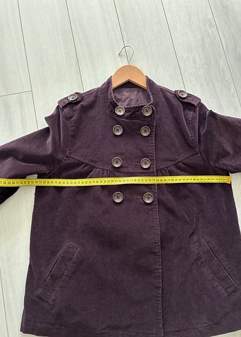 Bershka Düğmeli Mor fitilli kadife gotik Ceket