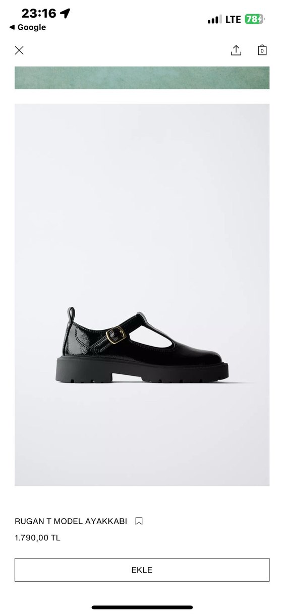 Zara rugan mary jane ayakkabı - Görsel 3