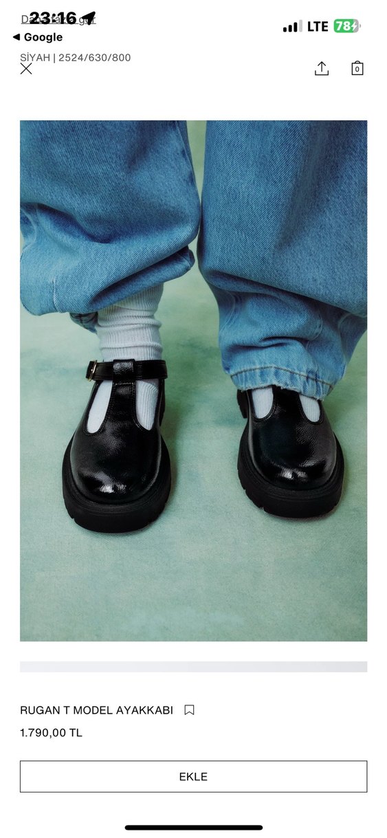 Zara rugan mary jane ayakkabı - Görsel 2