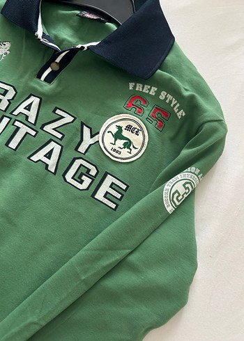 Erkek Yeşil Uzun Kollu Polo Tişört - Görsel 4