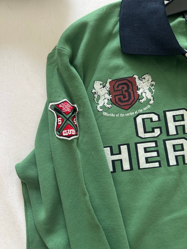 Erkek Yeşil Uzun Kollu Polo Tişört - Görsel 3