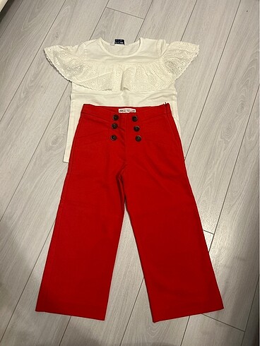 Zara pantolon bluz takım