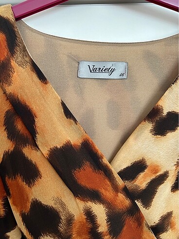 46 Beden Leopar elbise