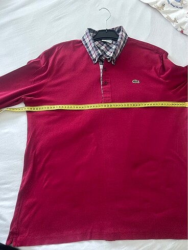 l Beden bordo Renk Orjinal Lacoste tişört
