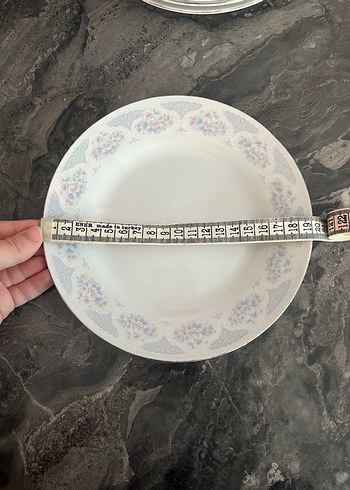Beden Desenli 6 kişilik Tatlı Tabağı Seti