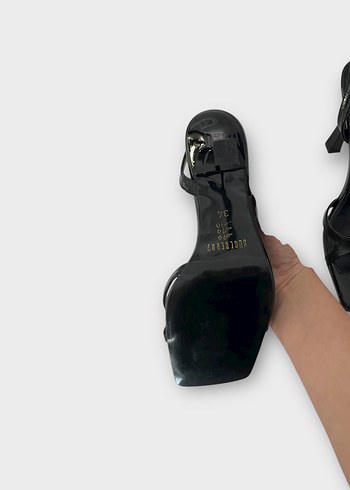 Diğer Siyah Rugan Stiletto Topuklu Kadın Ayakkabı
