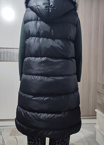 40 Beden siyah Renk Şişme uzun yelek