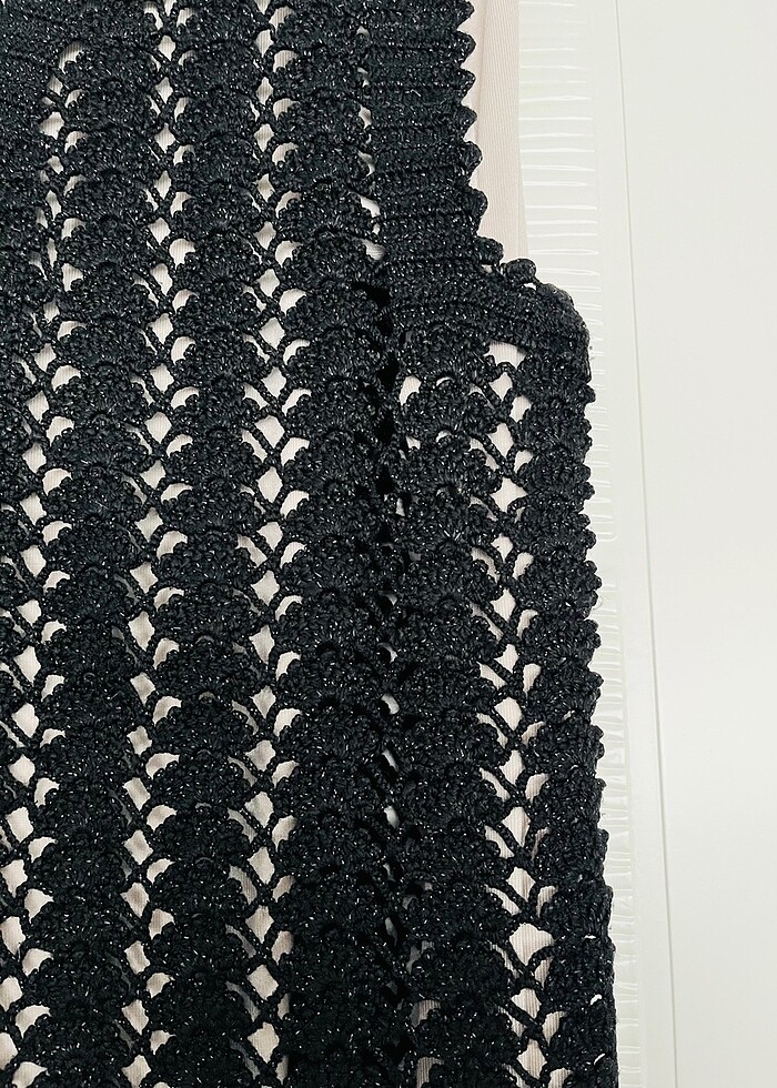 Siyah Örme Yelek - Görsel 4