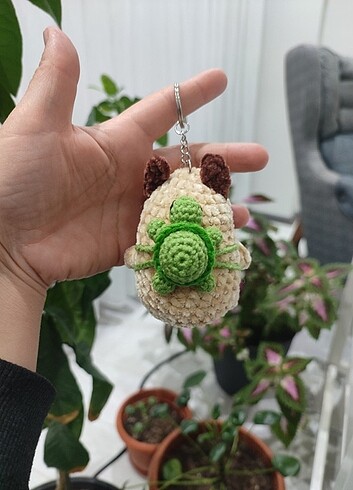 Beden Capybara amigurumi anahtarlık peluş
