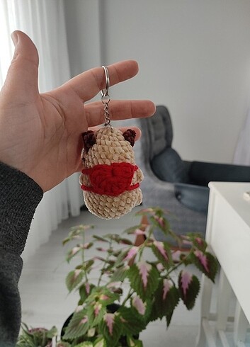 Capybara amigurumi anahtarlık peluş